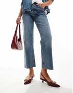 Shade chain detail slingback kitten heeled shoes in burgundy