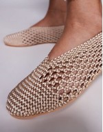 ‌Stylish Dylan woven ballet flats in cream